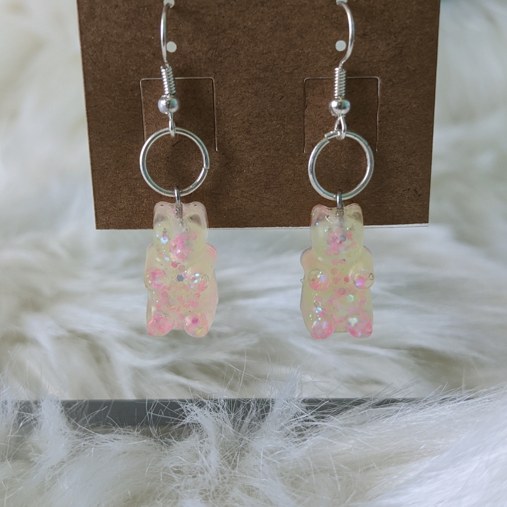 New! Yellow Tinted Gummy Bear Earrings!